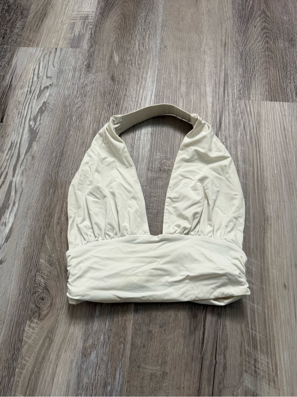 Off-White Halter Bikini Top